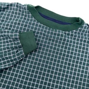 Vintage Polo Golf Ralph Lauren Men's Green Plaid Long Sleeve Pullover Shirt LG